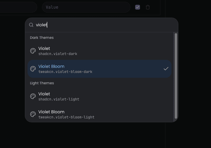 Color Theme List