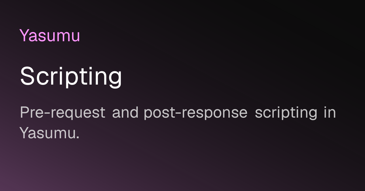 Scripting